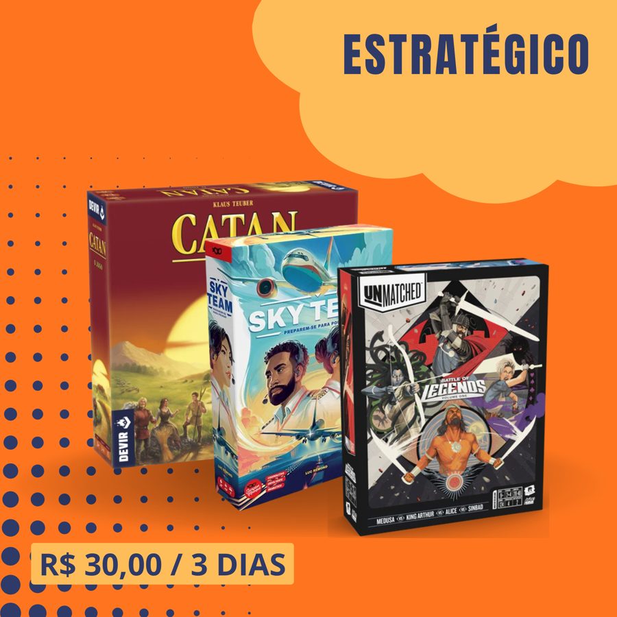 Categoria Estratégico — jogos por R$ 30,00 a cada 3 dias
